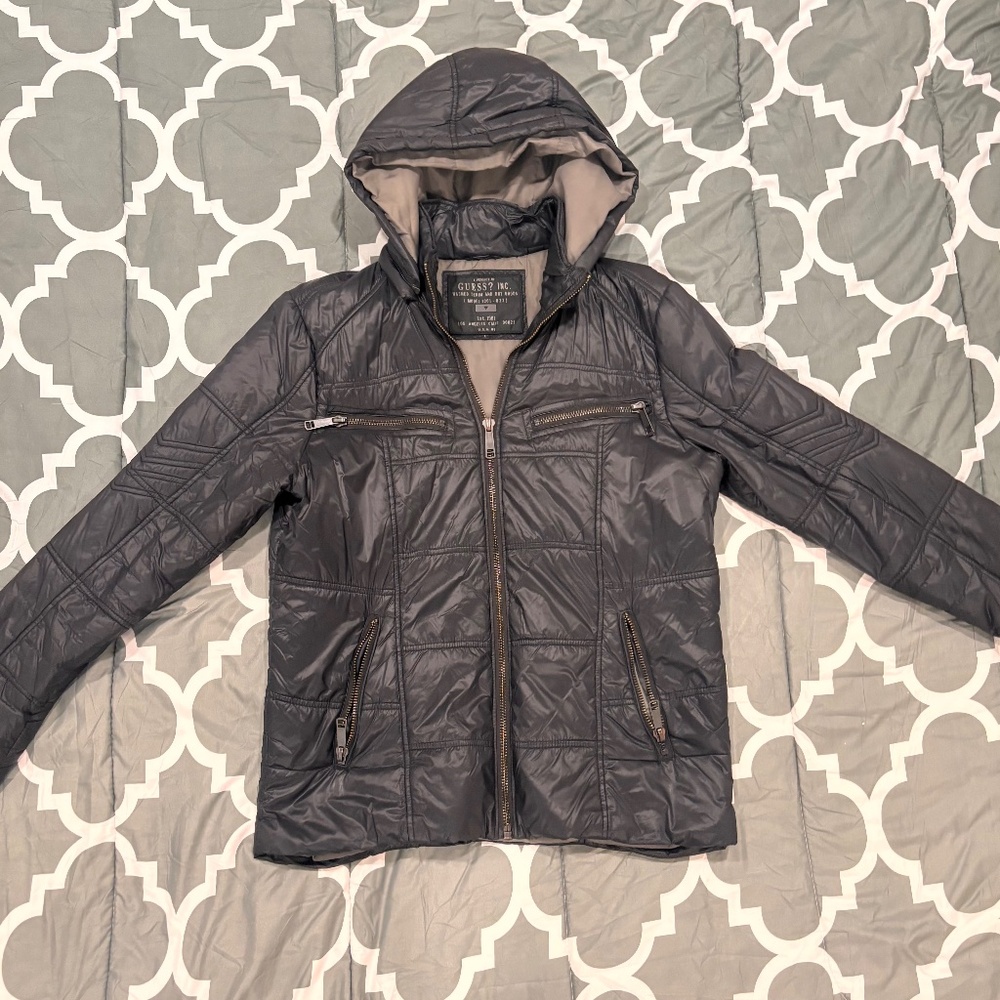 Hooded Puffer Coat - GUESS